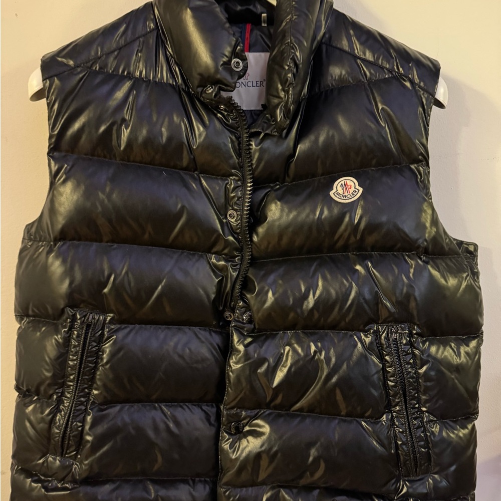 Moncler Tibb Shiny Black Puffer Vest for Men